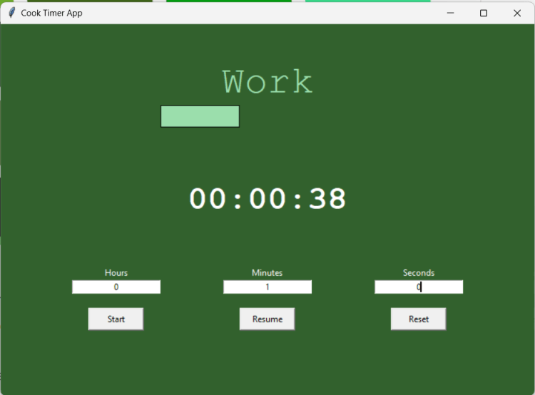 Cook Timer App using Tkinter in Python with Source Code SourceCodester