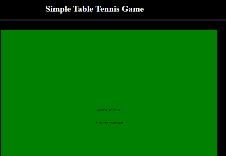 Simple Table Tennis Game using JavaScript with Free Source Code