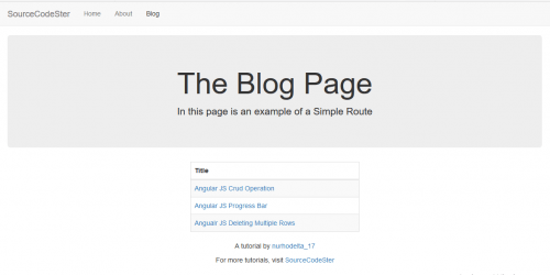 Angular JS Routing using UIRouter Free Source Code