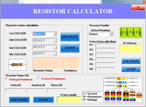 Resistor Calculator Free source code, tutorials and articles
