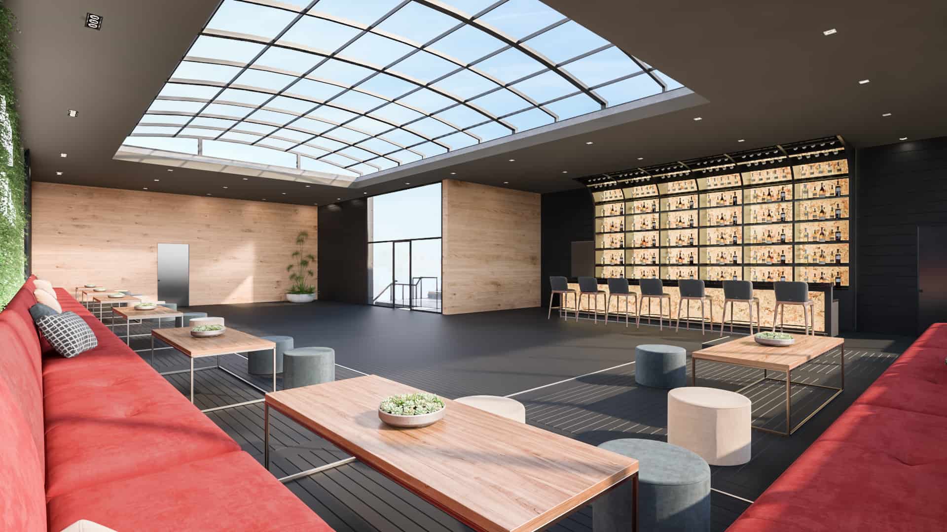 Kaldi’s Rooftop Being Remodeled, Enclosed Source of the Spring