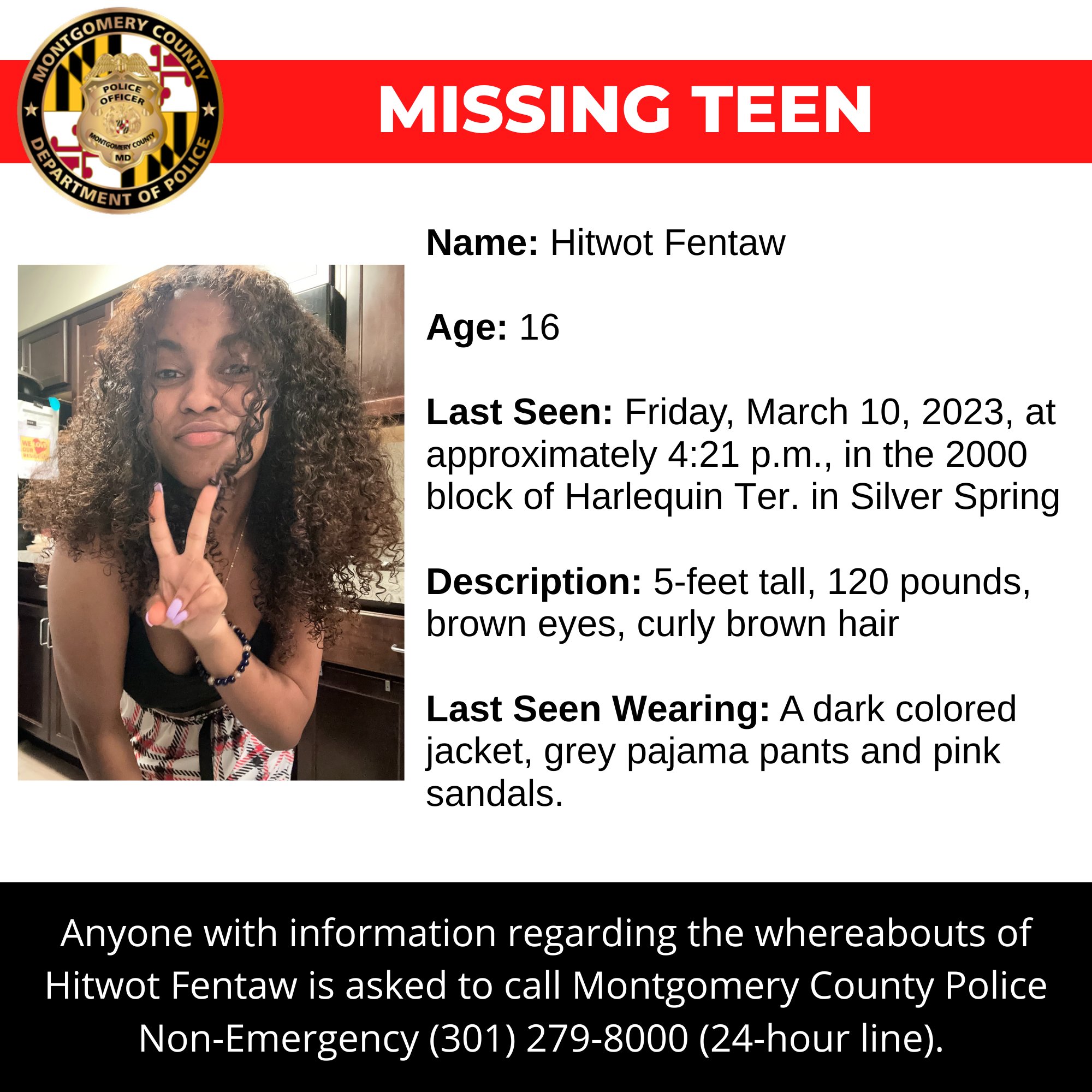 UPDATED Police Silver Spring Teen Missing Since March 10 Source of