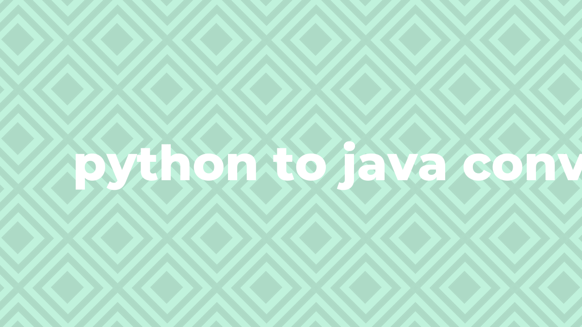Solved python to java converter in Python SourceTrail