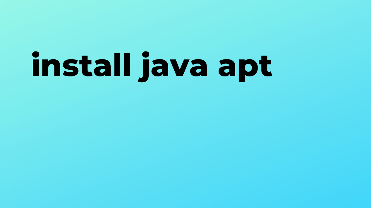 install apt SourceTrail