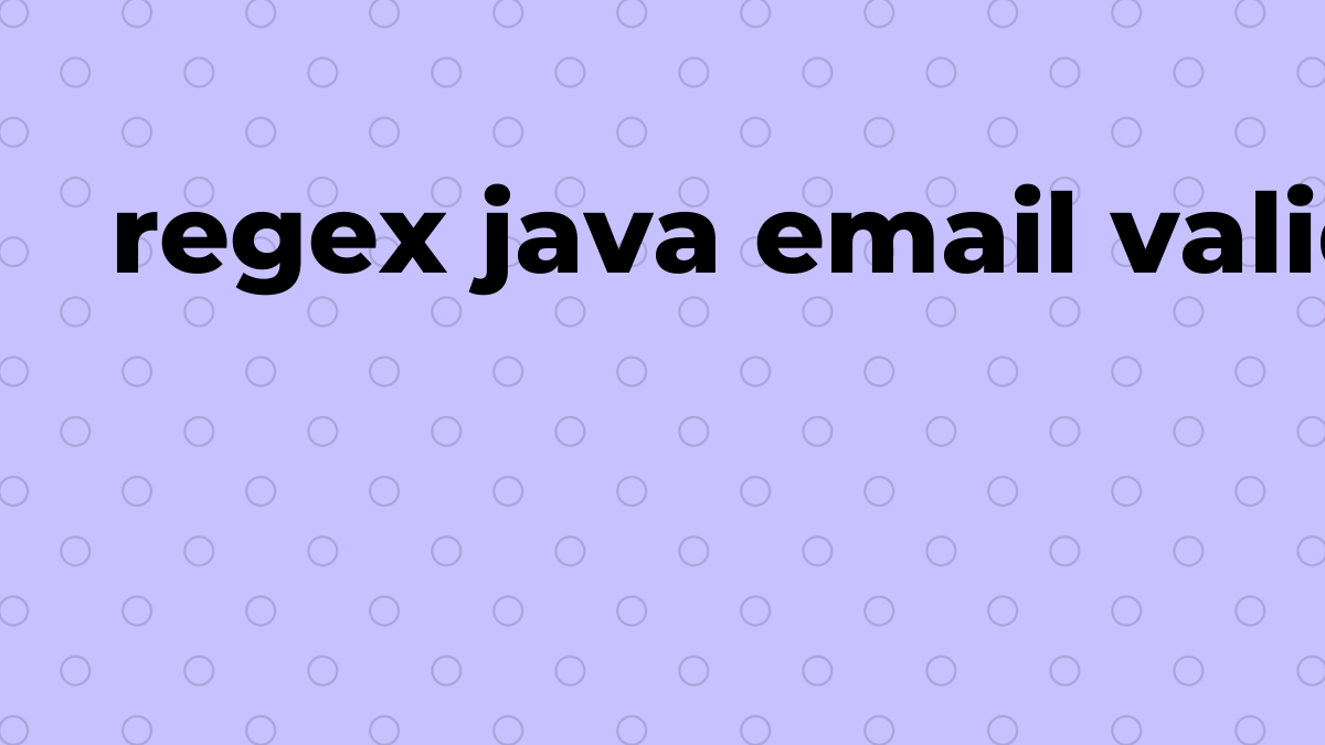 regex email validation SourceTrail