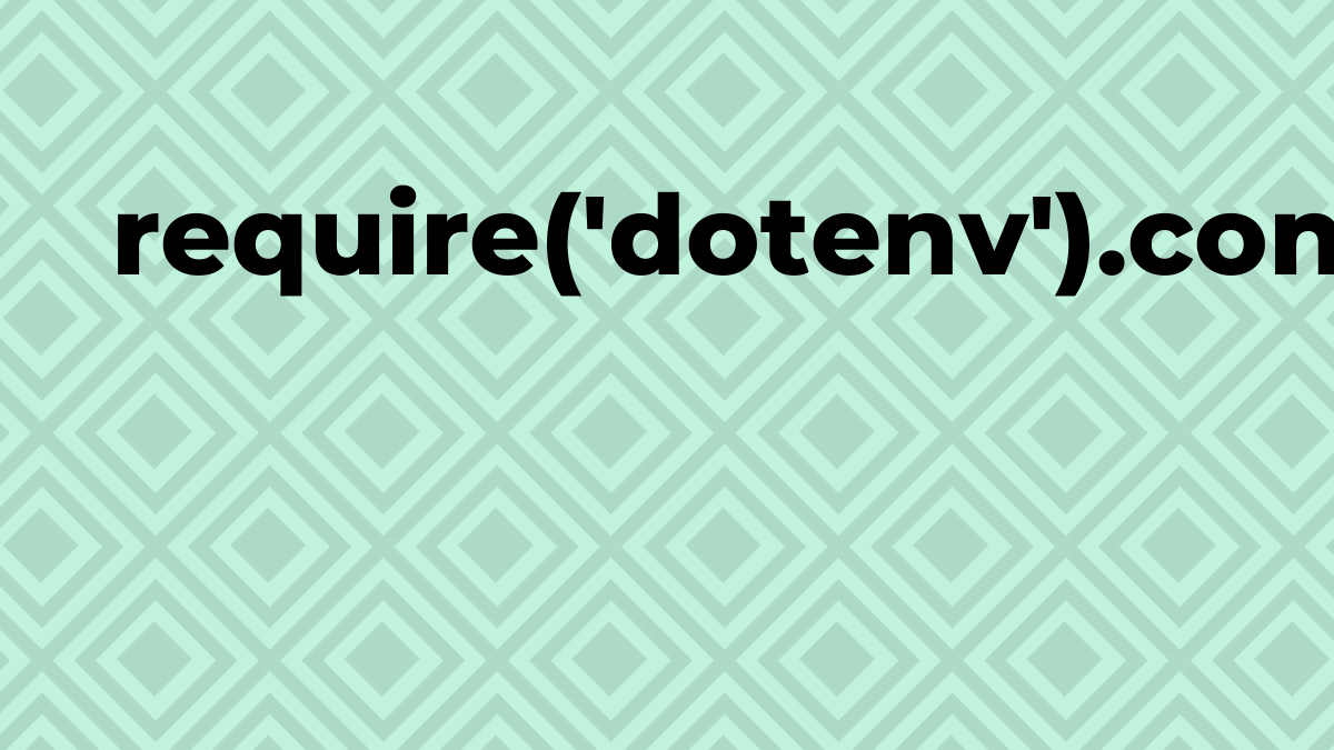 해결됨 Typescript의 require('dotenv').config() SourceTrail