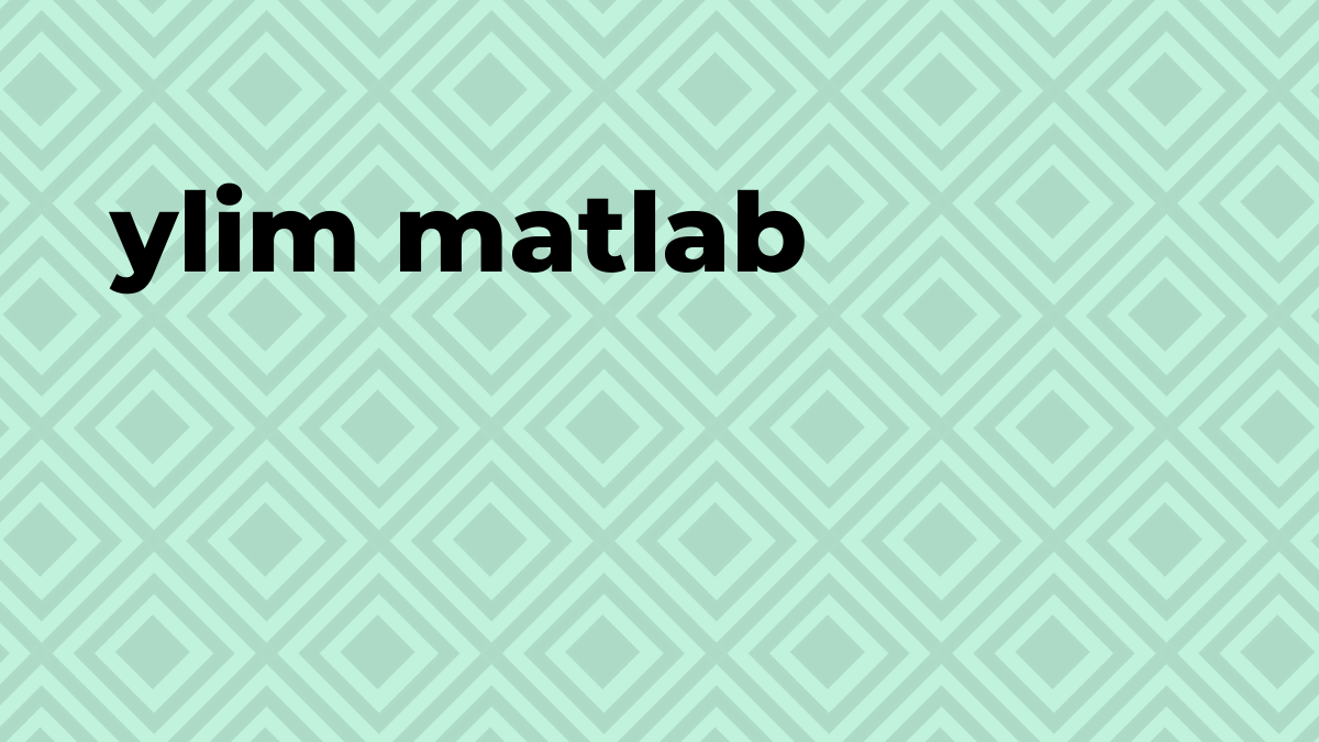 Solved ylim in Matlab SourceTrail