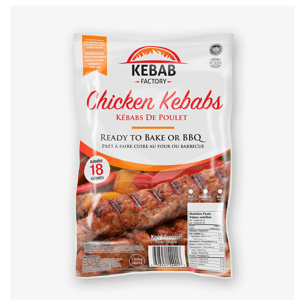 Buy Kebab Factory Chicken Kebab 18 Pcs Online South Asian Central