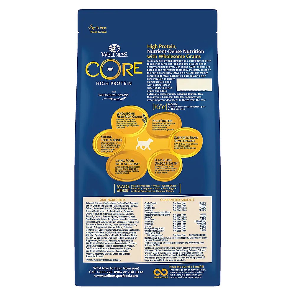 Shop Wellness CORE High Protein WithGrain Puppy Dry Dog Food Chicken