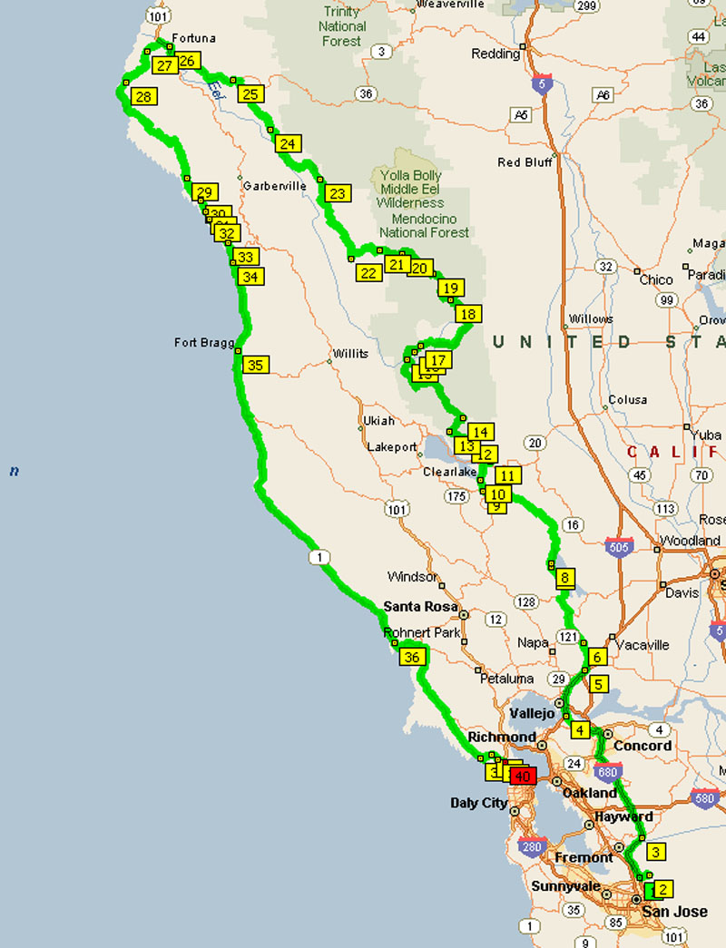 Camping trip to Mendocino & Lost Coast South Bay Riders