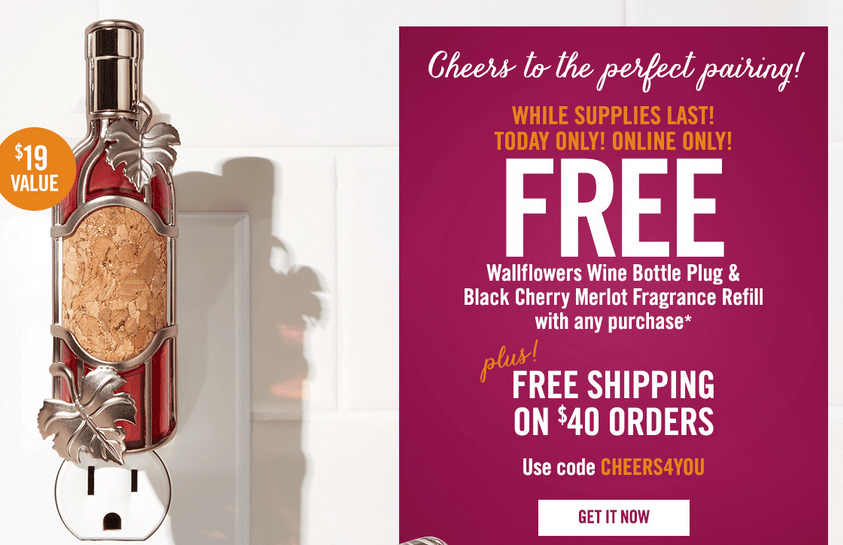 FREE Wallflowers Wine Bottle Plug & Fragrance Refill Southern Savers