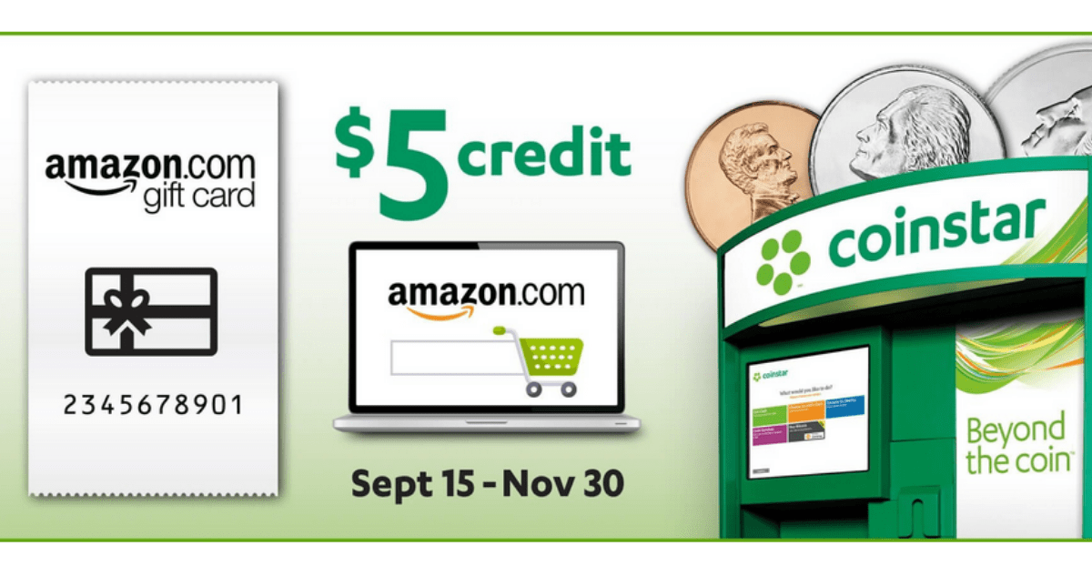 Coinstar 5 Amazon Gift Card Credit Southern Savers