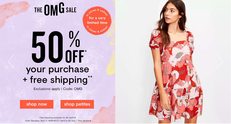 LOFT Extra 50 Off Sale + Free Shipping Southern Savers