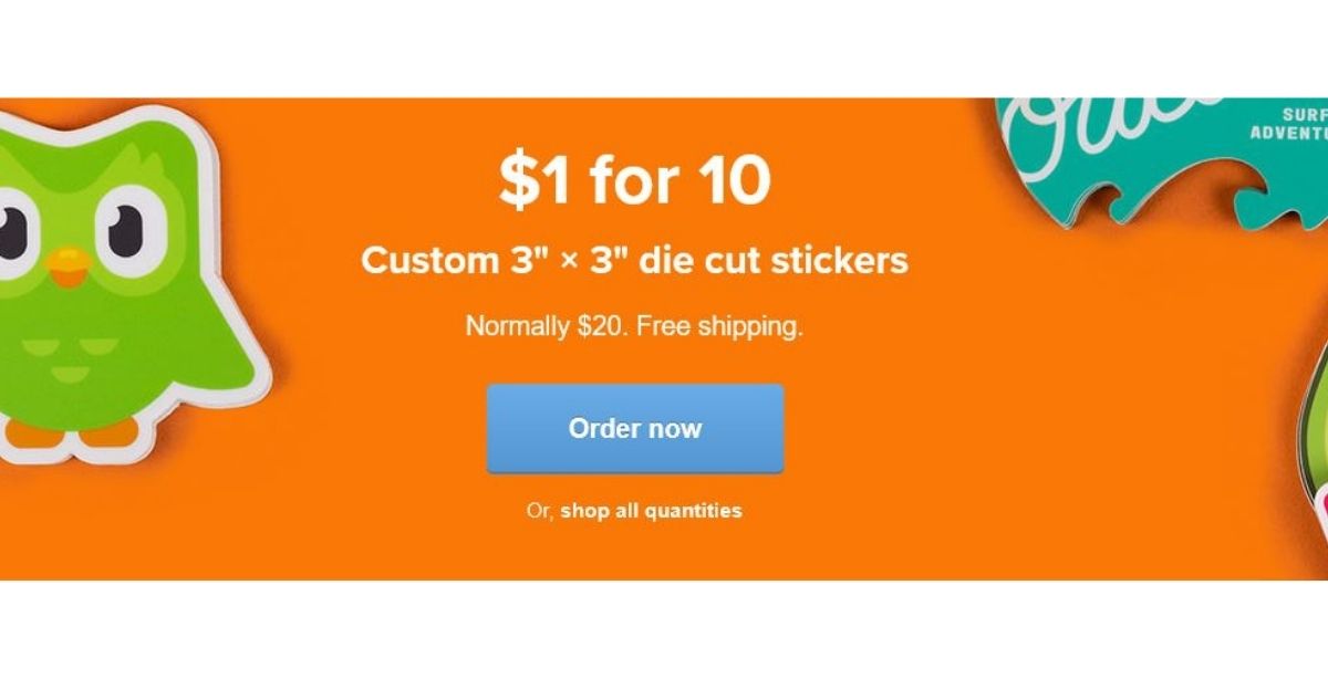 Sticker Mule 10 Custom DieCut Stickers for 1 Shipped Southern Savers