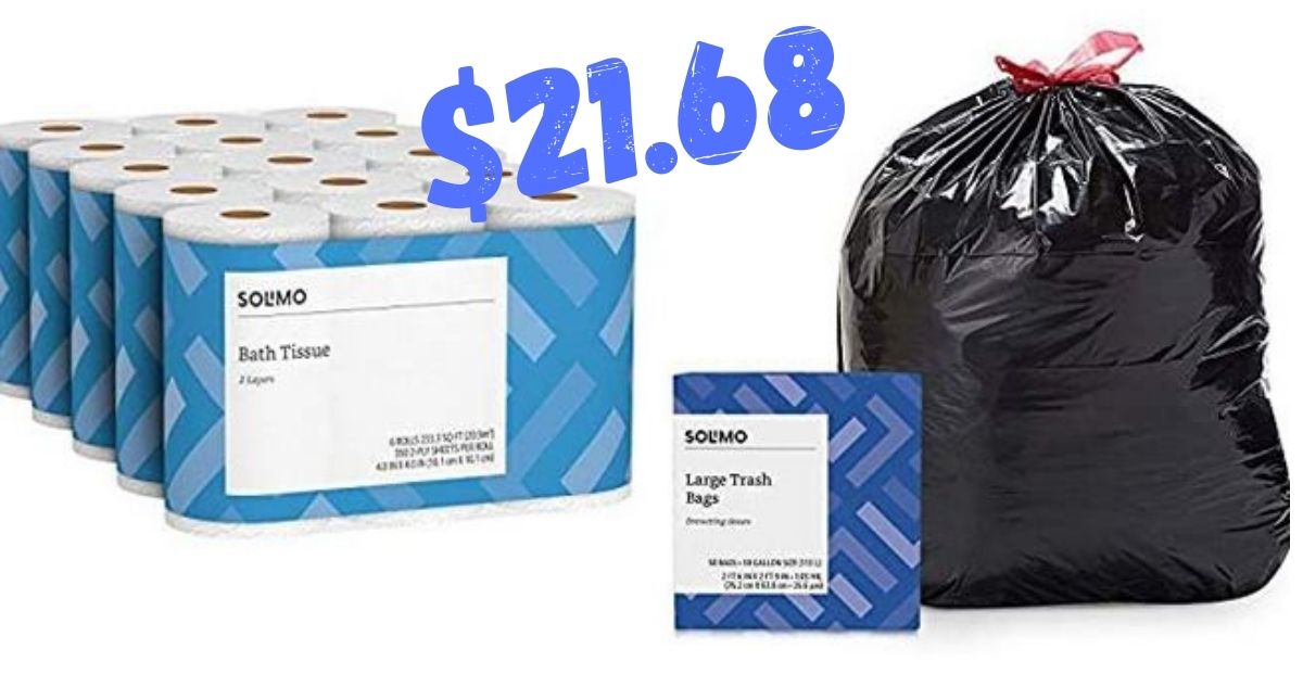 Solimo Toilet Paper & Drawstring Trash Bags for 21.68 Southern Savers