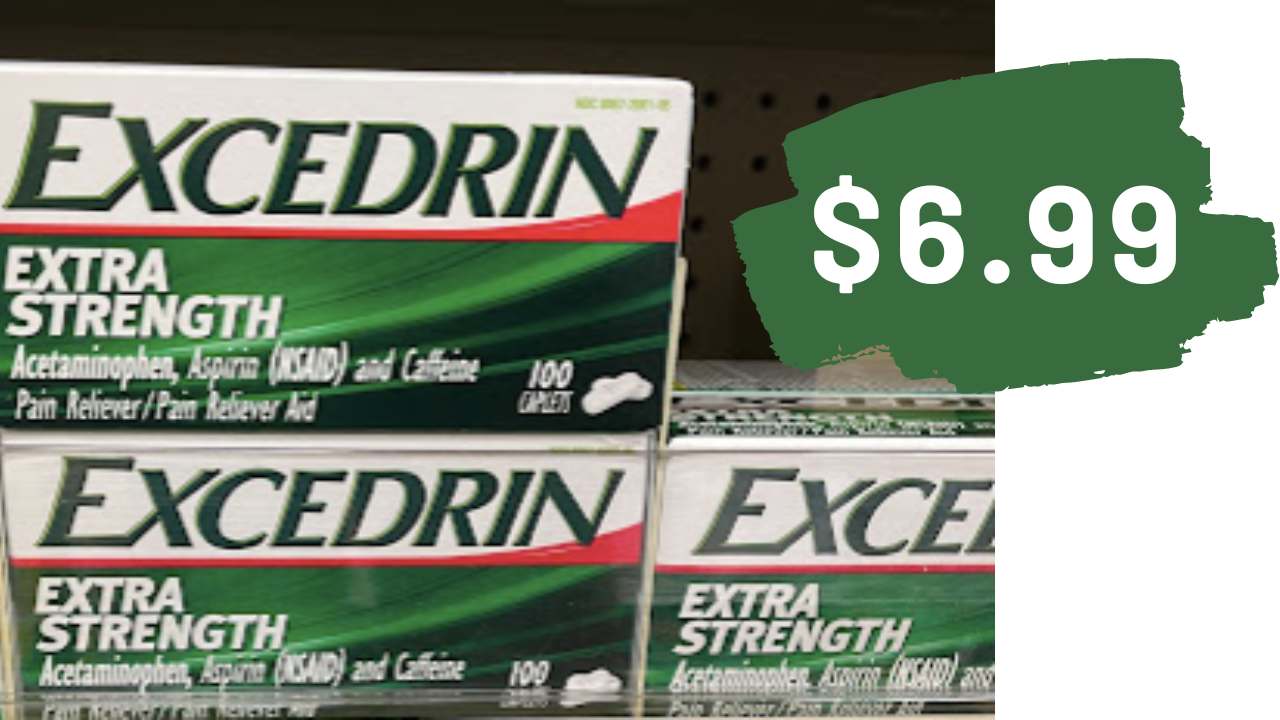 Get a 100ct. Bottle of ExtraStrength Excedrin for Just 6.99