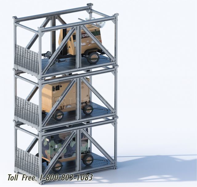 Stacking Storage Racks for Tactical Trailers & Military Vehicles