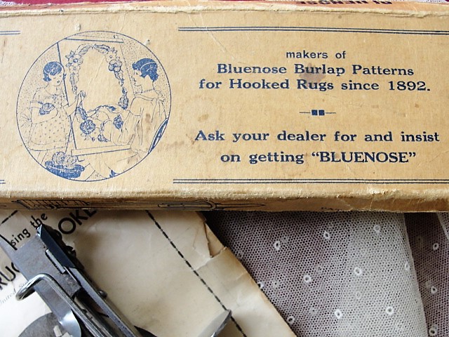 BlueNose Rug Hook Tool Original Box and Instructions For Making Hooked