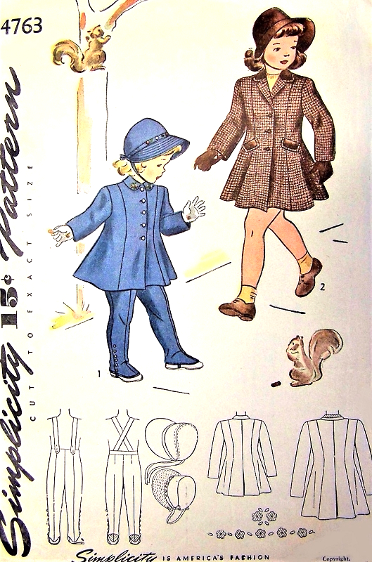 1940s ADORABLE Little Girls Toddlers Princess Coat, Leggings and Hat