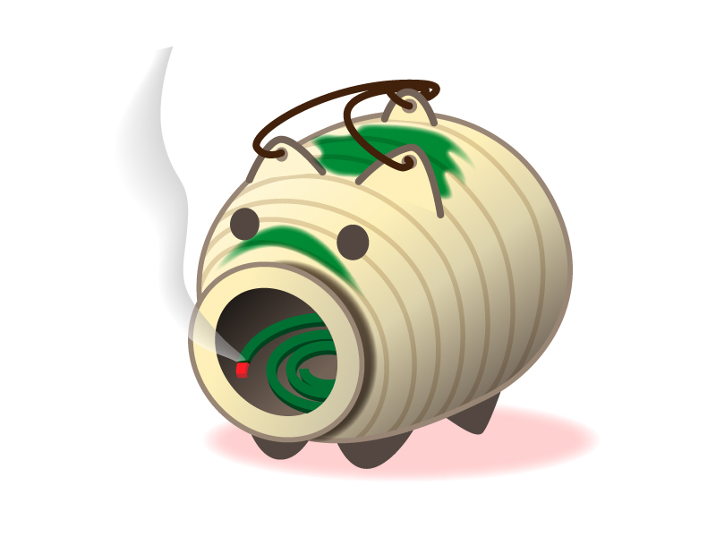 蚊取り線香」イラスト素材ダウンロード ぶたの蚊取り線香のイラスト素材 | イラスト無料・かわいいテンプレート