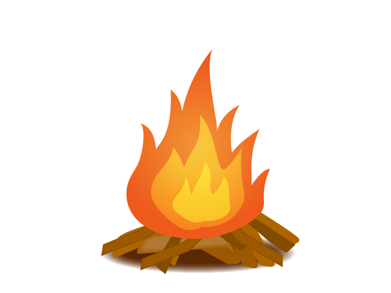 焚き火のイラストの簡単な書き方 手書きで描くポイントは? | イラストの簡単な書き方あつめました たき火・炎のイラスト | イラスト無料・かわいいテンプレート