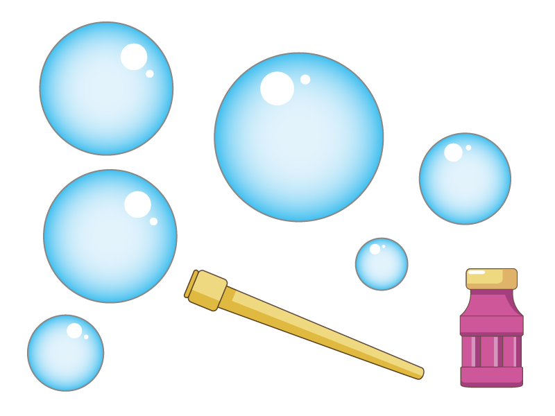 シャボン玉イラストなら、小学校・幼稚園向け・保育園向けのかわいい無料イラストお試しフリー素材(カット)がいっぱいの安心サイトへどうぞ シャボン玉のイラスト | イラスト無料・かわいいテンプレート