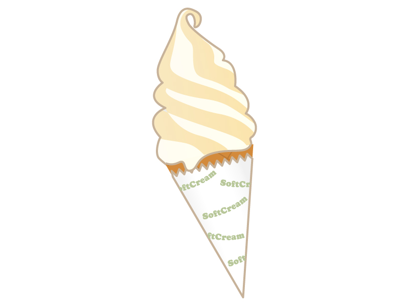 ソフトクリーム】の画像素材(40504085) | イラスト素材ならイメージナビ バニラソフトクリームのイラスト | イラスト無料・かわいいテンプレート