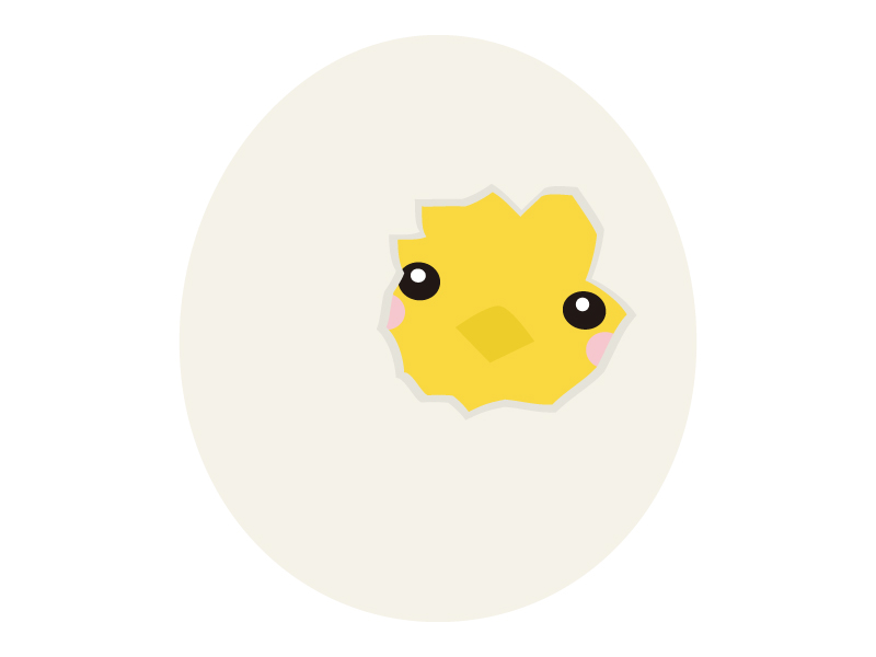 赤卵、白卵、ひよこのイラスト素材 [75855054] - Pixta 卵の殻に入ったヒヨコのイラスト | イラスト無料・かわいいテンプレート