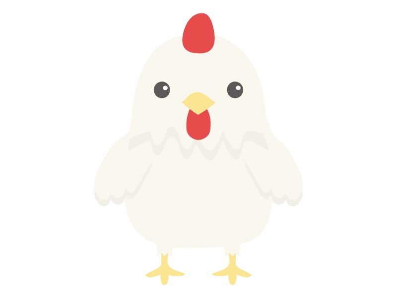 可愛い足音と鳴き声にキュン♡トタトタ走ってくるニワトリさんが30.2万再生！ | Mofmo かわいいニワトリのイラスト | イラスト無料・かわいいテンプレート
