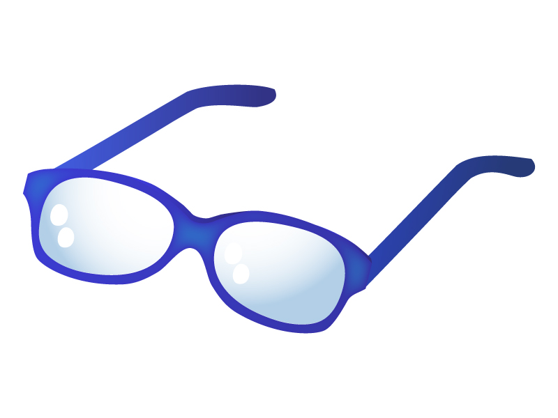 赤縁メガネのイラスト | イラスト無料・かわいいテンプレート 青縁メガネのイラスト | イラスト無料・かわいいテンプレート