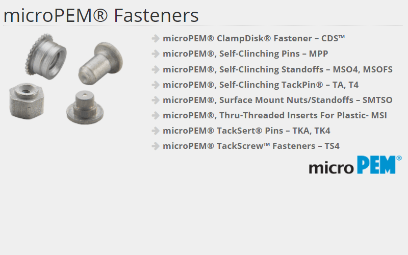 PEM Fastener Series SOZN Fastener