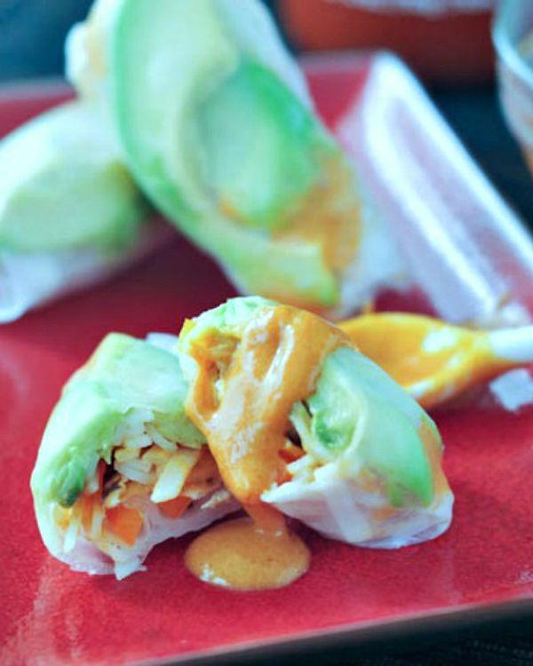 Avocado Shiitake Spring Rolls spabettie