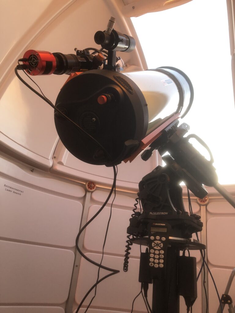 Double Telescope Space Laser Awareness