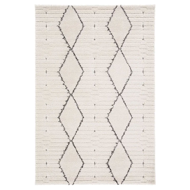 Fara Modern 3D Diamond Black Rug Spacery