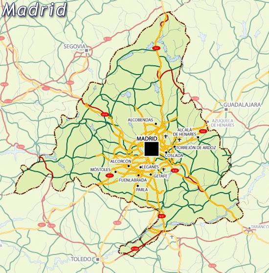 Maps of Madrid map for planning your holiday in Madrid, Madrid community
