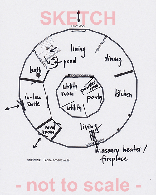 For sale Unique, contemporary, round house on private 1.3 acre lot in