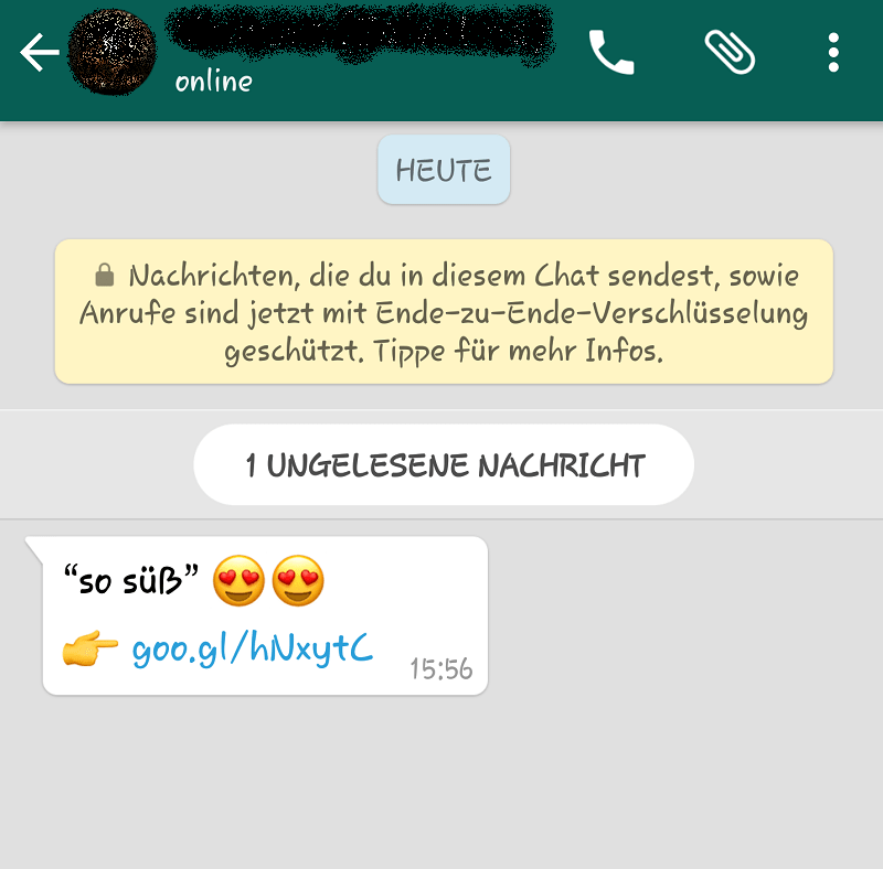 WhatsAppFake Betrug mit romantischen Emoticons AntiSpam Info