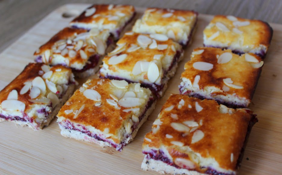 Heavenly Raspberry Bakewell Slices SpamellaB's Health Food Blog