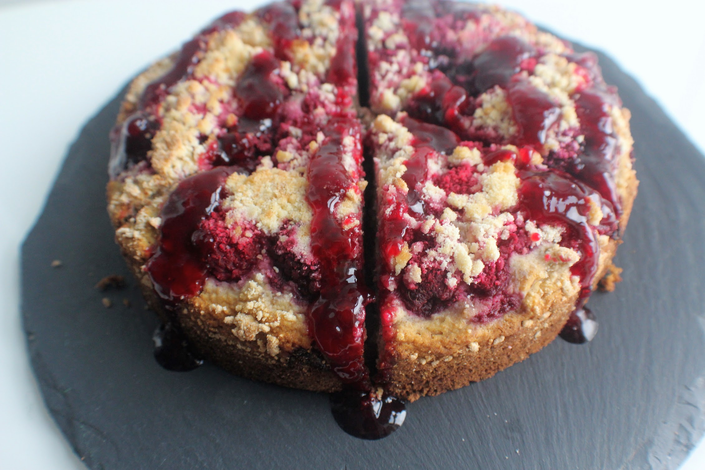 MoodBoosting Berry Vanilla Crumble Cake SpamellaB's Health Food Blog