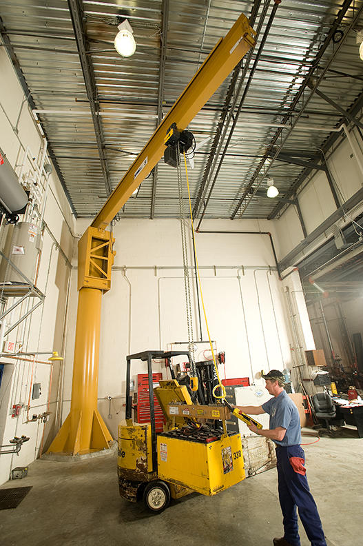 Freestanding Jib Cranes BasePlate Mounted 100 Series Explore Our Products Materials