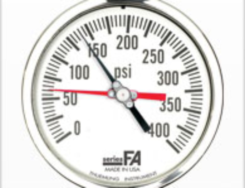 6" FA Series Large Dial Face Liquid Filled Pressure Gauge SPAN