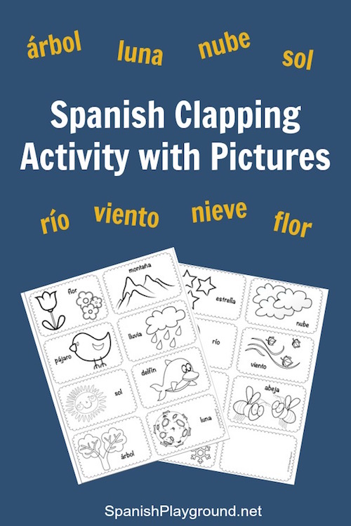 Spanish Syllables Clapping with Pictures Spanish Playground