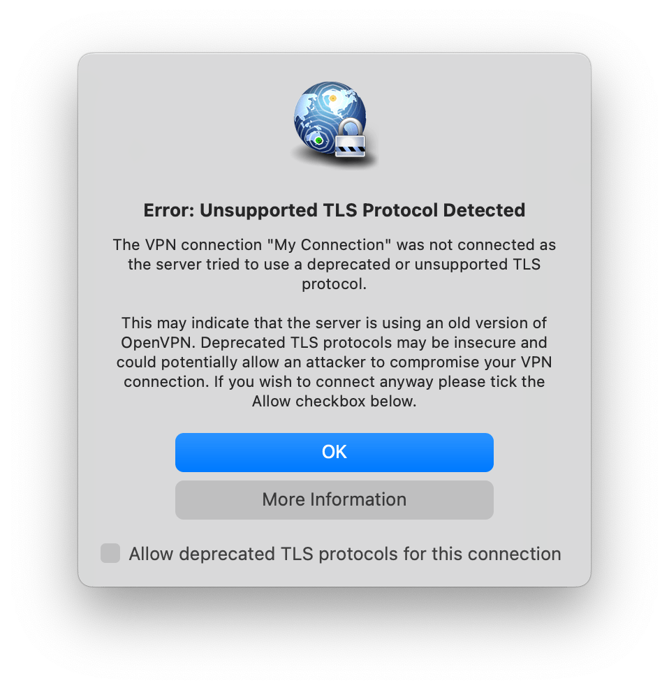 Error Unsupported TLS Protocol Detected SparkLabs