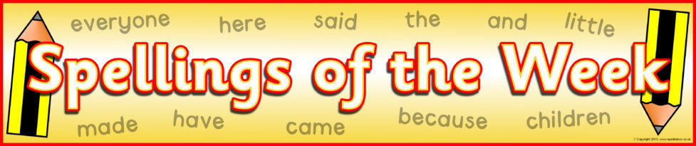 Spellings of the Day/Week Display Banners (SB11107) - SparkleBox