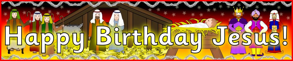Happy Birthday Jesus Display Banners (SB6458) SparkleBox