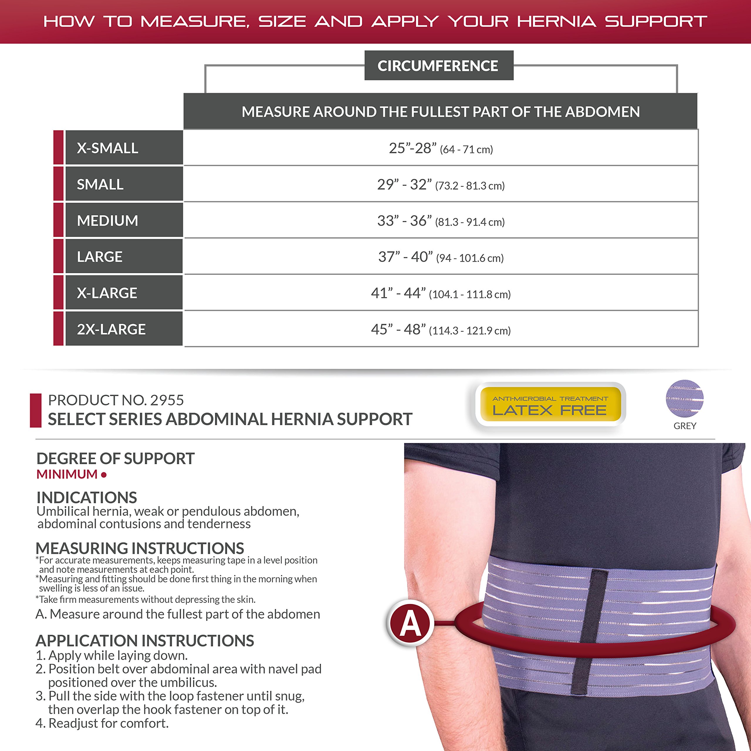 OTC Abdominal Hernia Belt 2955 Sparkle Pharmacy
