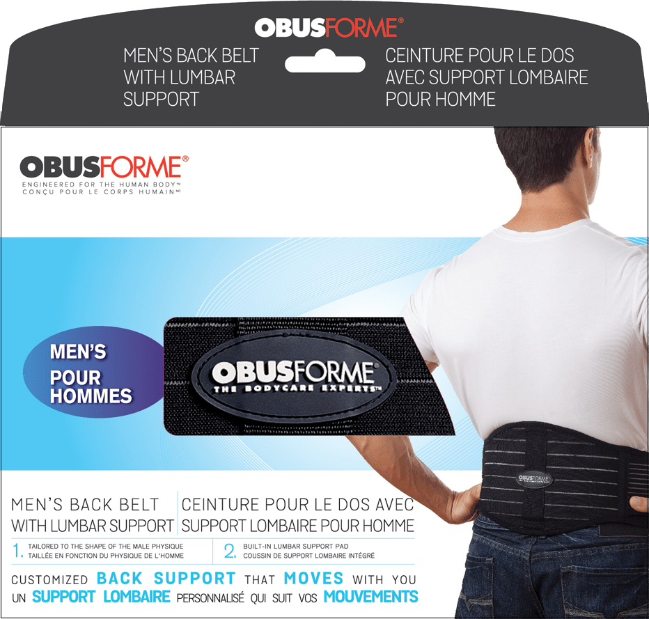 ObusForme Mens’s Back Belt with Lumbar Support Sparkle Pharmacy