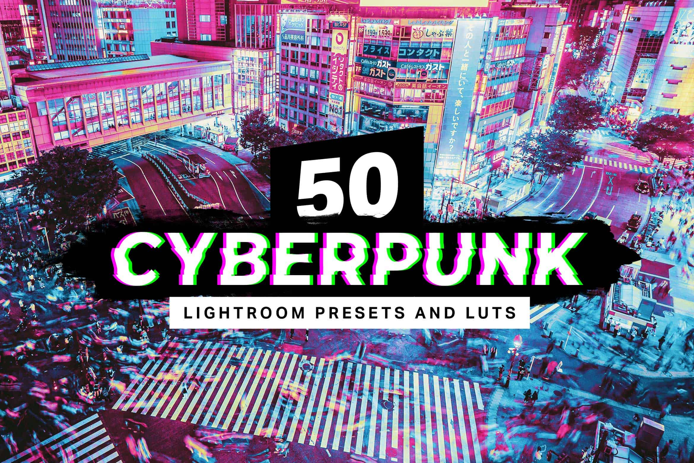 50 Cyberpunk Lightroom Presets and LUTs SparkleStock