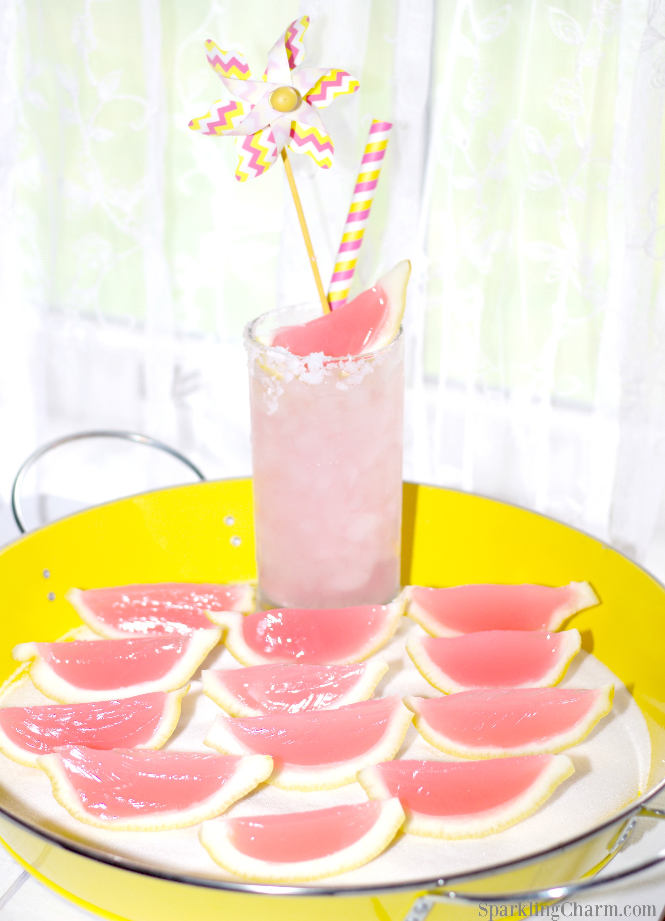 Pretty Pink Lemonade Jello Shots Sparkling Charm