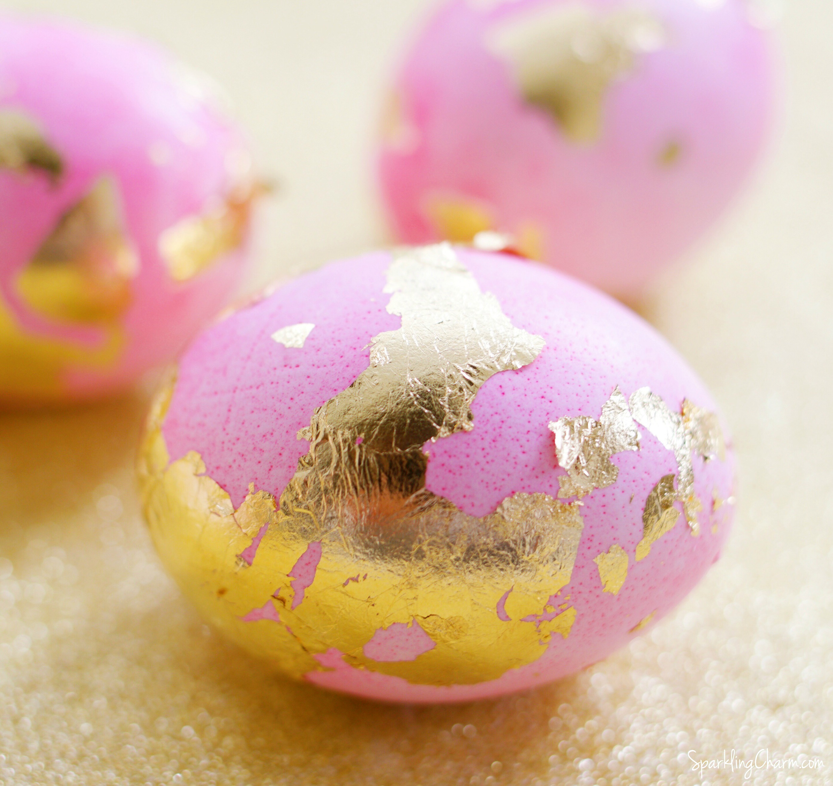 Fancy Golden Easter Eggs Sparkling Charm Entertaining + Lifestyle